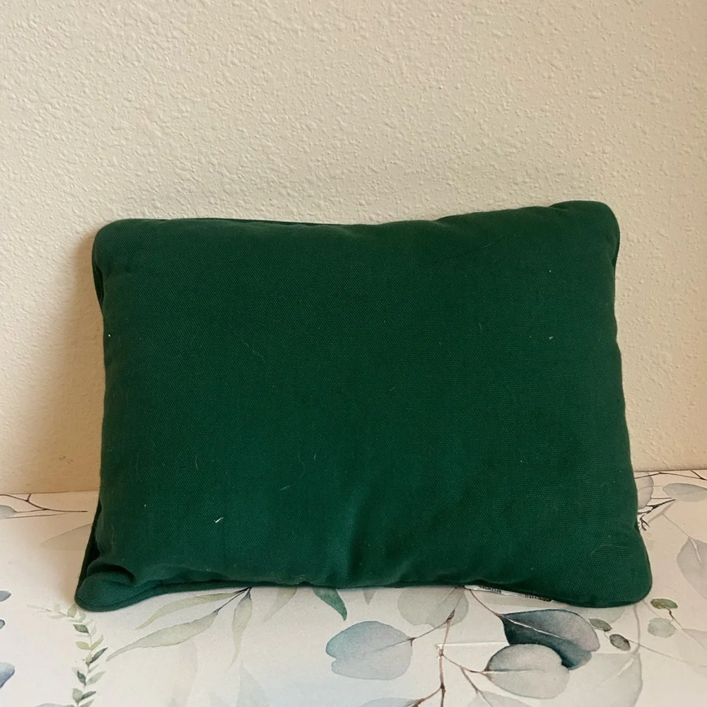 Vintage holiday cross stitch golf pillow